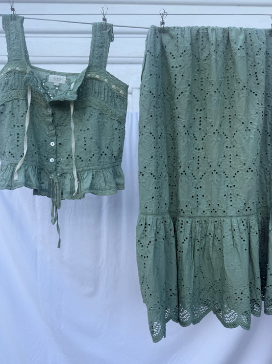 SMALL RESTOCK - ETIENNE SKIRT SAGE