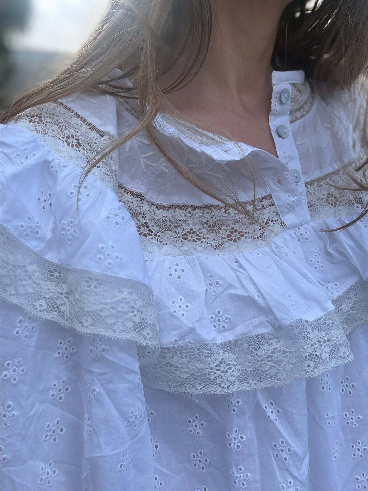 SMALL RESTOCK - 100% RECYCLED COTTON - REVERIE DRESS WHITE