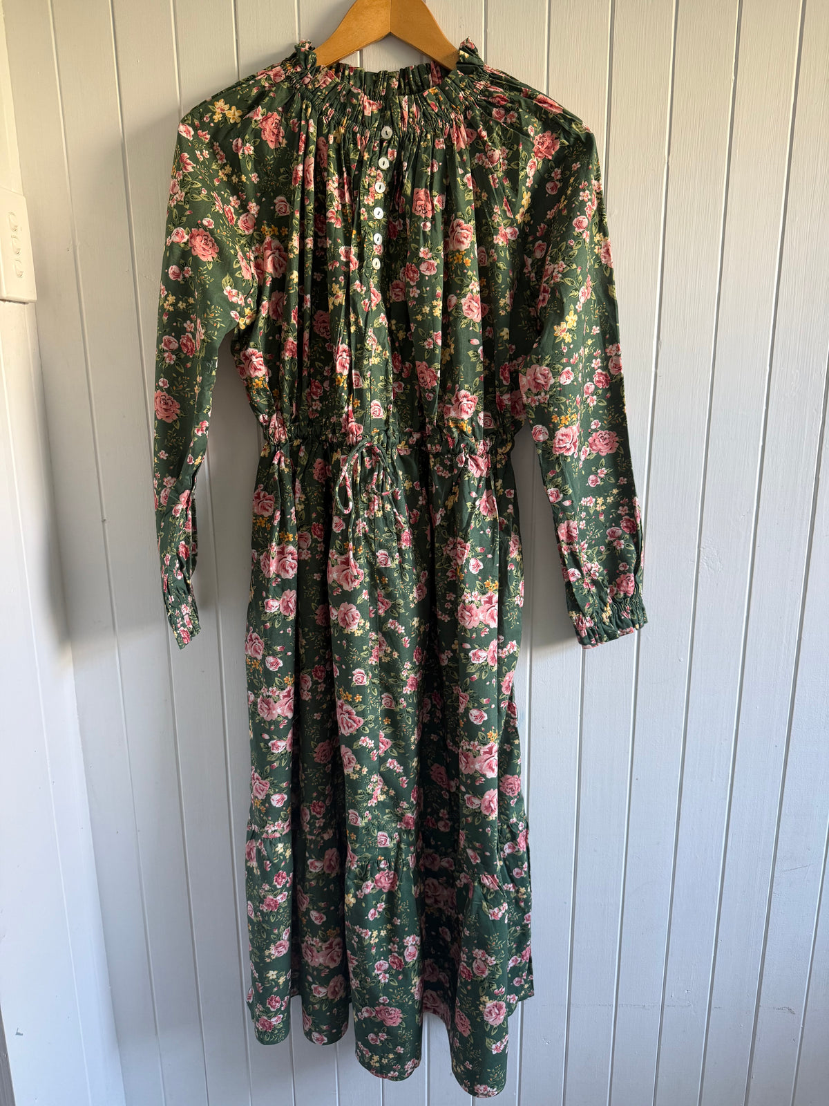 PRELOVED - PRAIRIE DRESS DARK SAGE ROSE XS