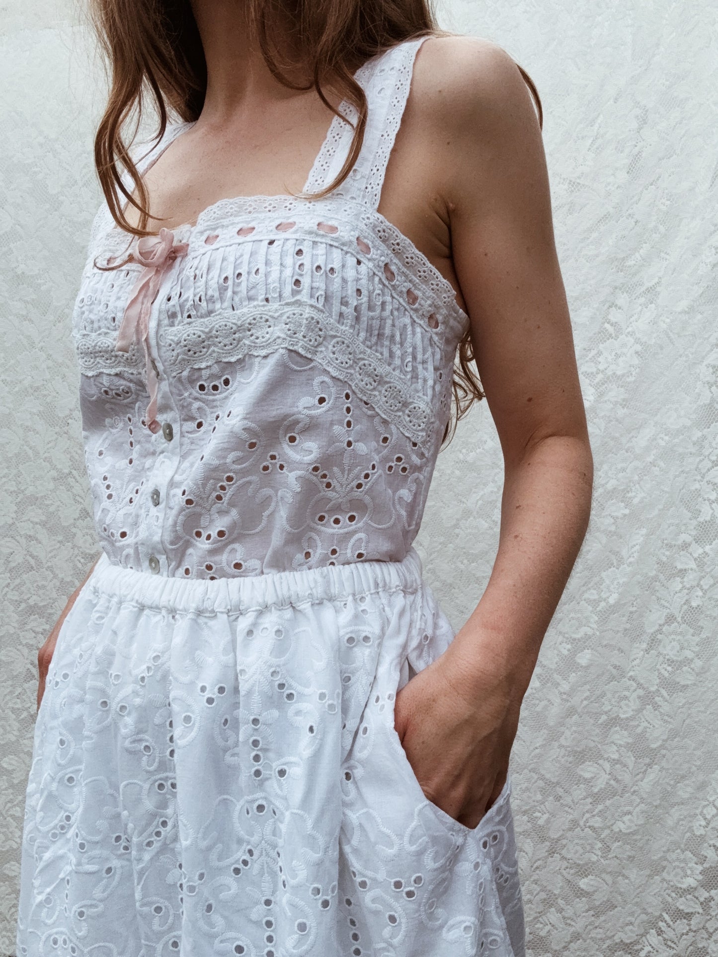 100% RECYCLED COTTON - ETIENNE CAMI WHITE