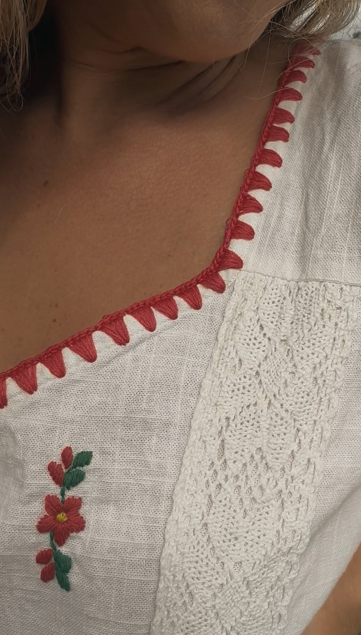 100% COTTON - FOLKLORE EMBROIDERED DRESS