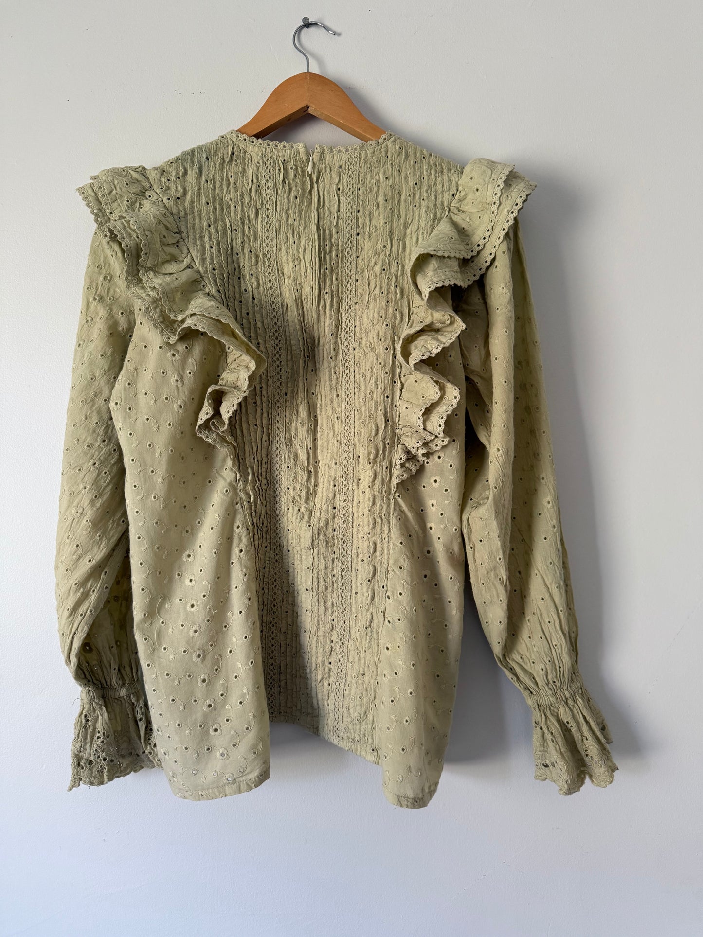 PRELOVED - POTAGER BLOUSE SOFT SAGE GREEN SMALL