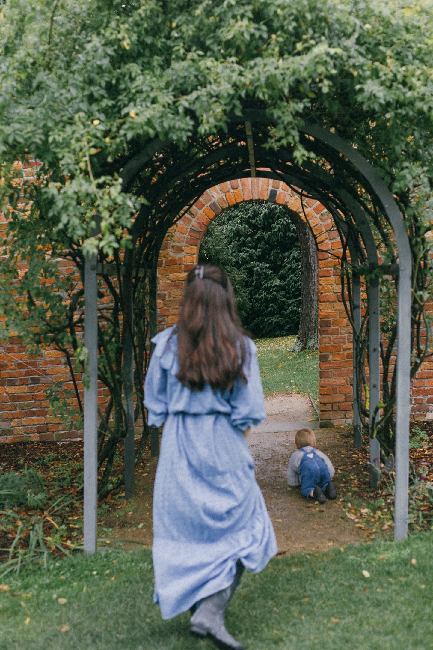 100% RECYCLED COTTON - MARIONETTE DRESS CORNFLOWER BLUE
