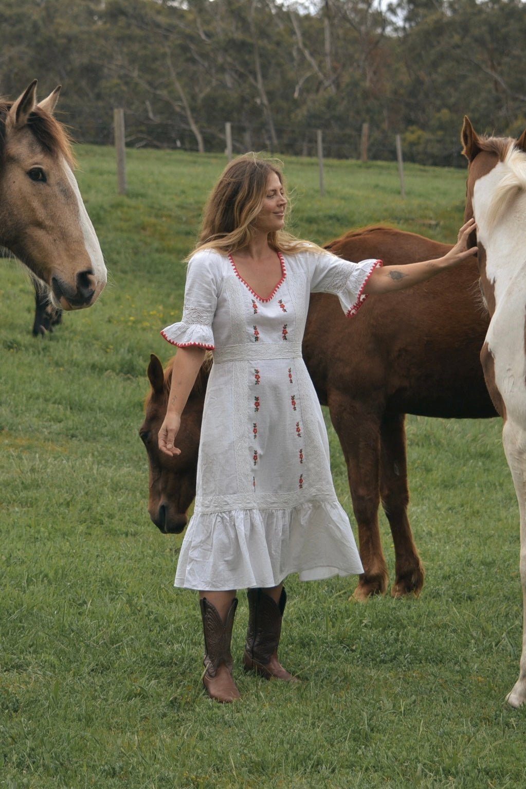 100% COTTON - FOLKLORE EMBROIDERED DRESS