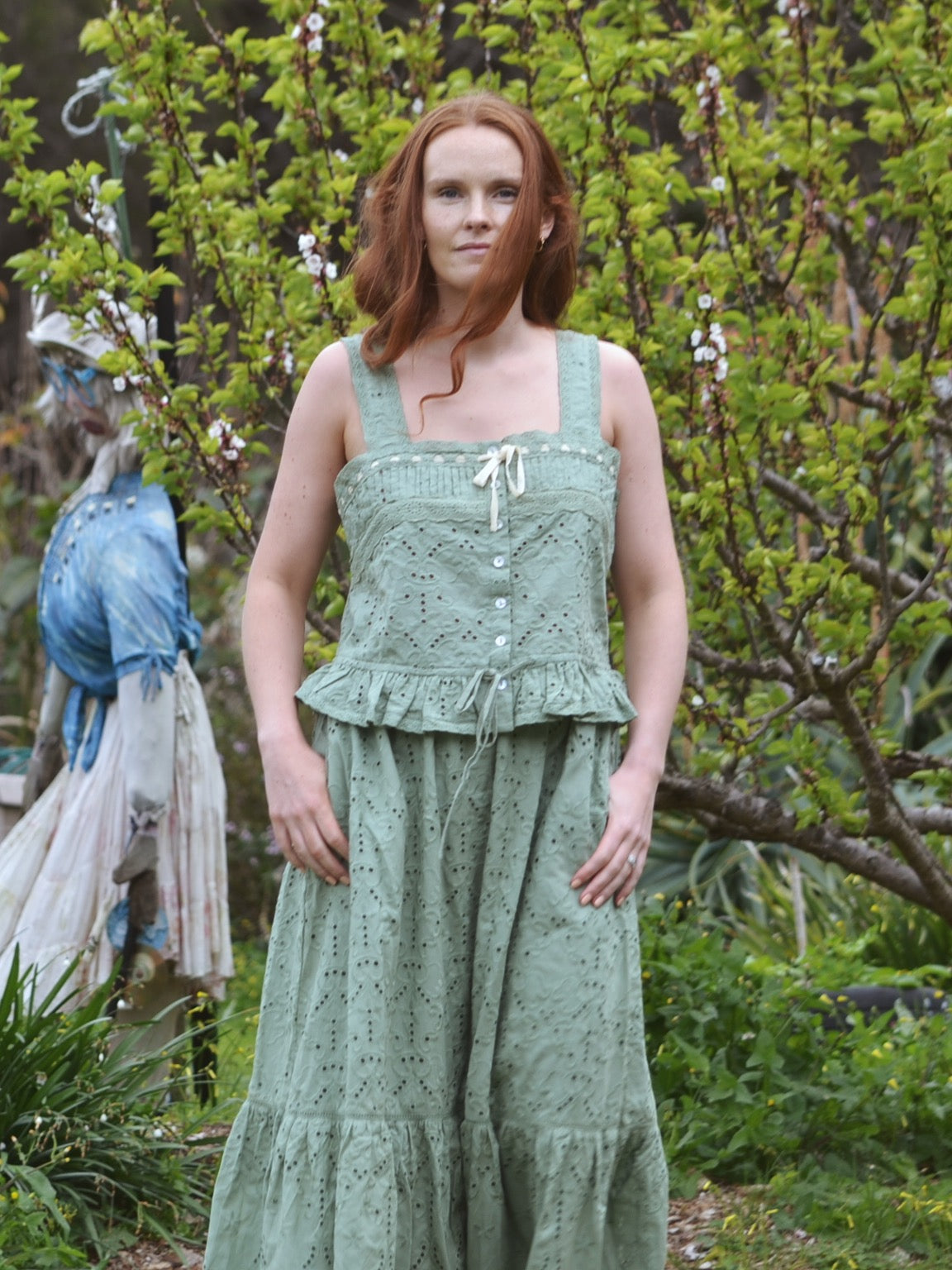 100% RECYCLED COTTON - ETIENNE CAMI SAGE