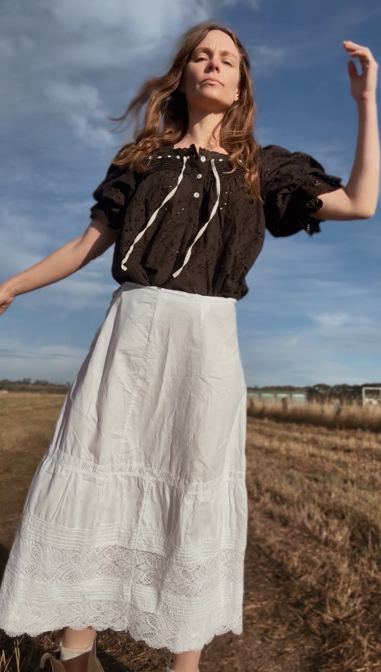 VINTAGE HANDMADE EARLY 1900'S PETTICOAT SKIRT SMALL