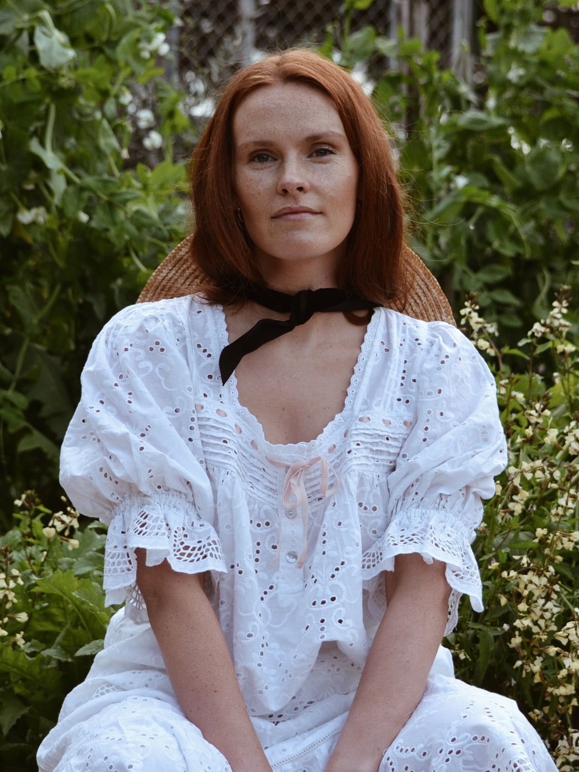 100% RECYCLED COTTON - MORNING SONG BLOUSE WHITE
