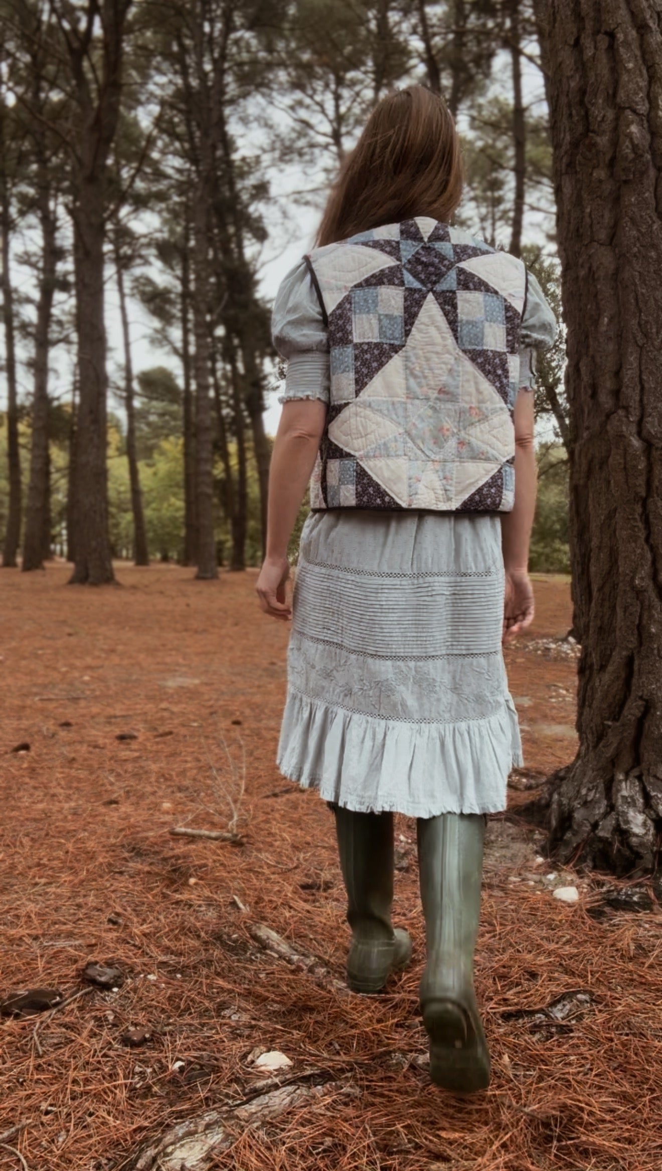 ONE OF A KIND REWORKED PATCHWORK VEST S-L