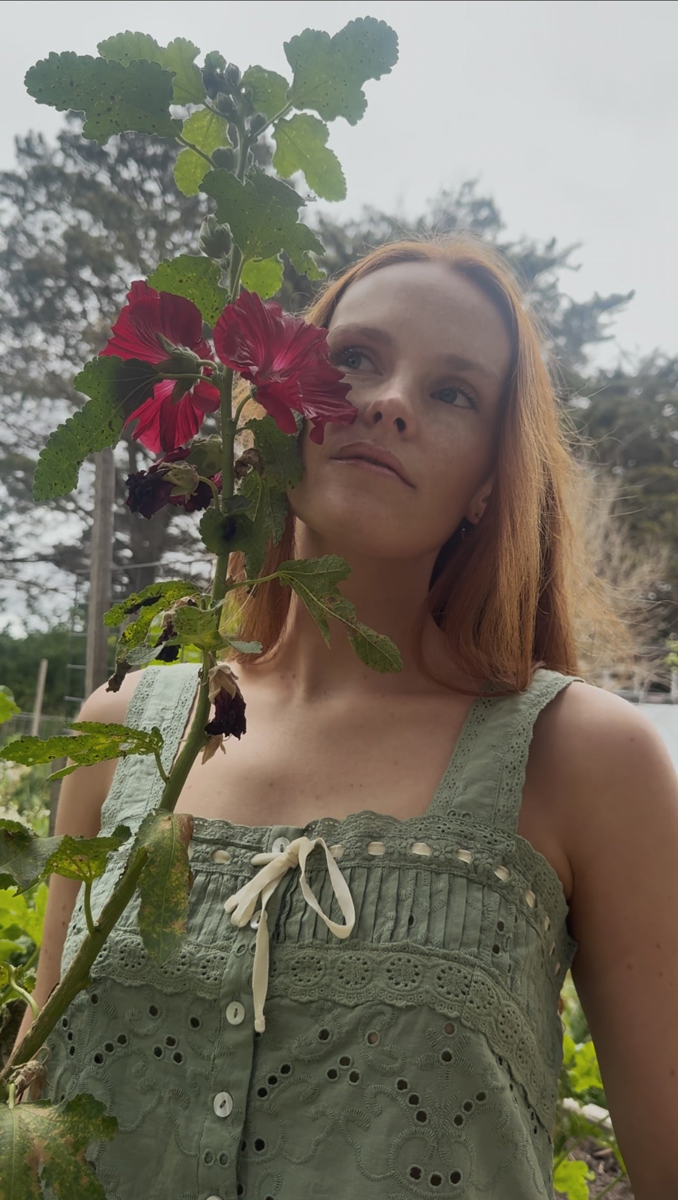 100% RECYCLED COTTON - ETIENNE CAMI SAGE