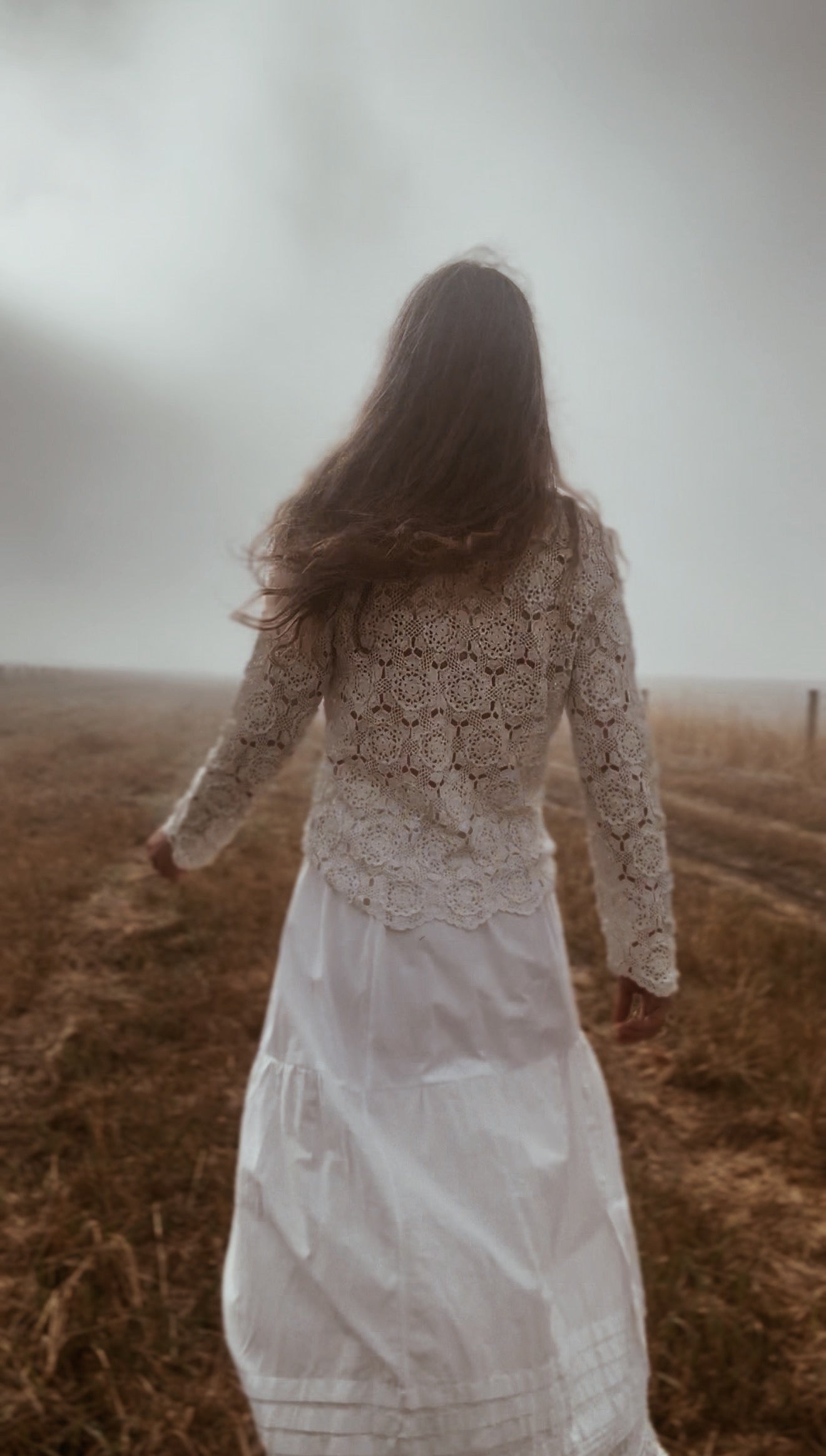 REWORKED CROCHET CARDIGAN OFF WHITE SMALL