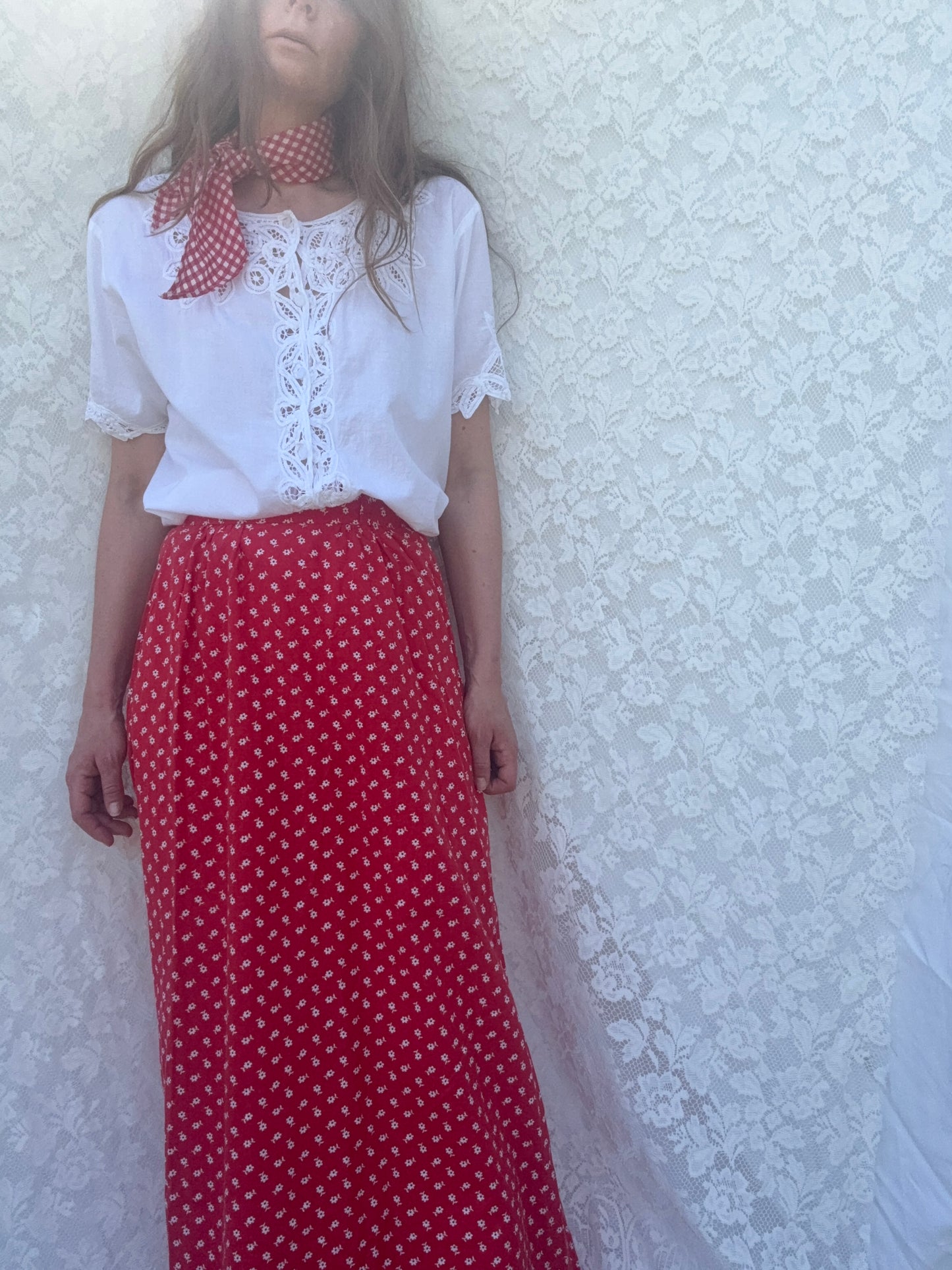 REWORKED - WHITE COTTON BLOUSE 8-12