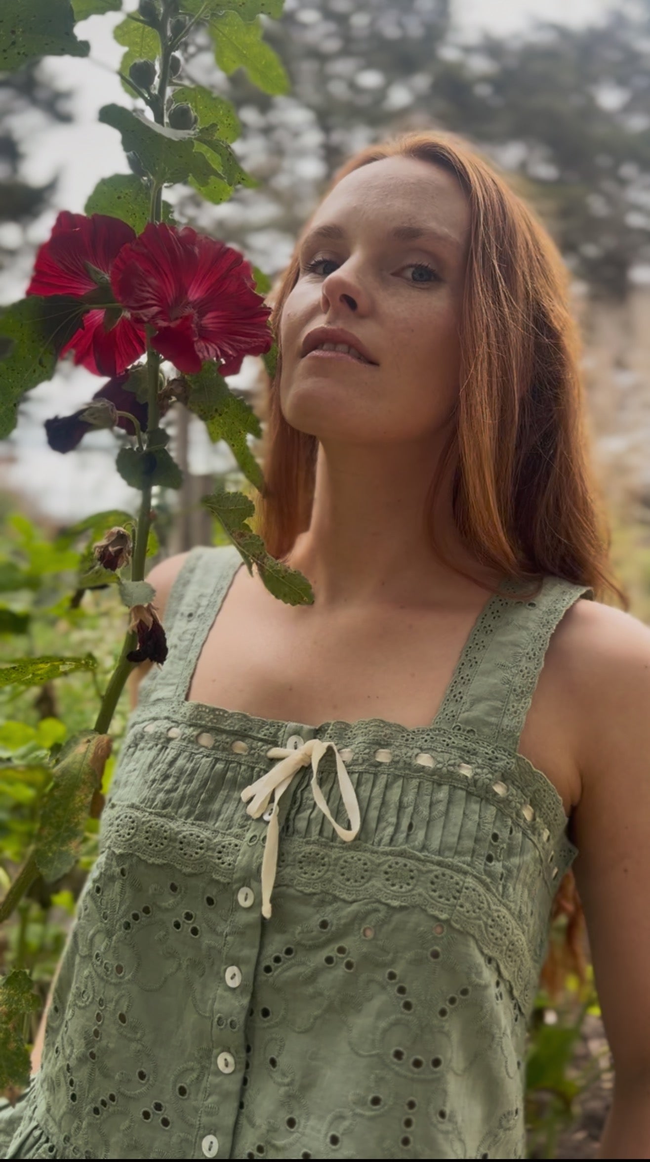 100% RECYCLED COTTON - ETIENNE CAMI SAGE