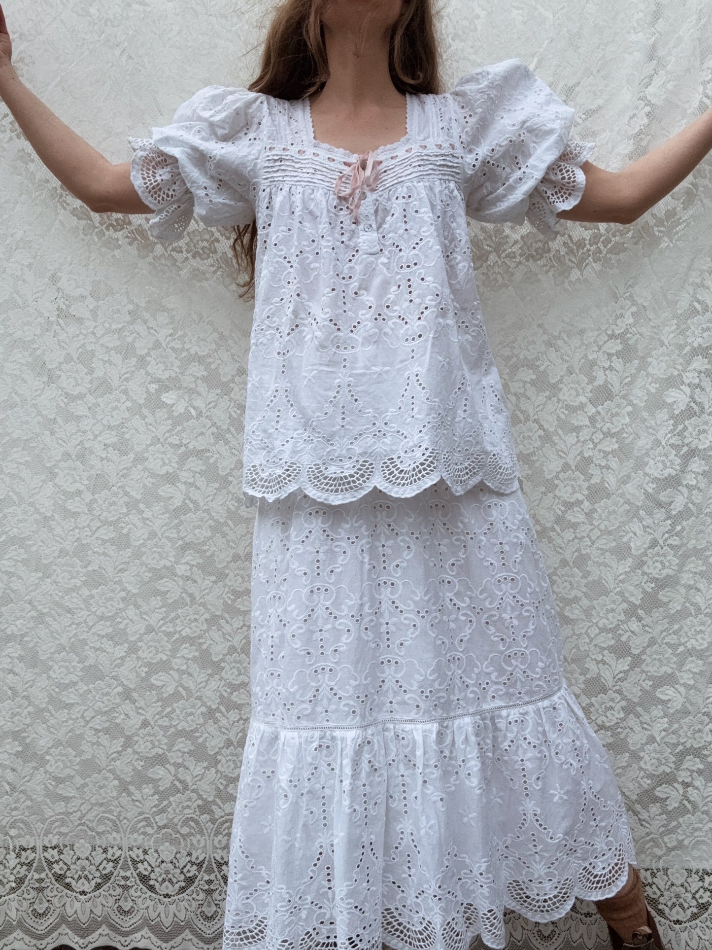 100% RECYCLED COTTON - MORNING SONG BLOUSE WHITE