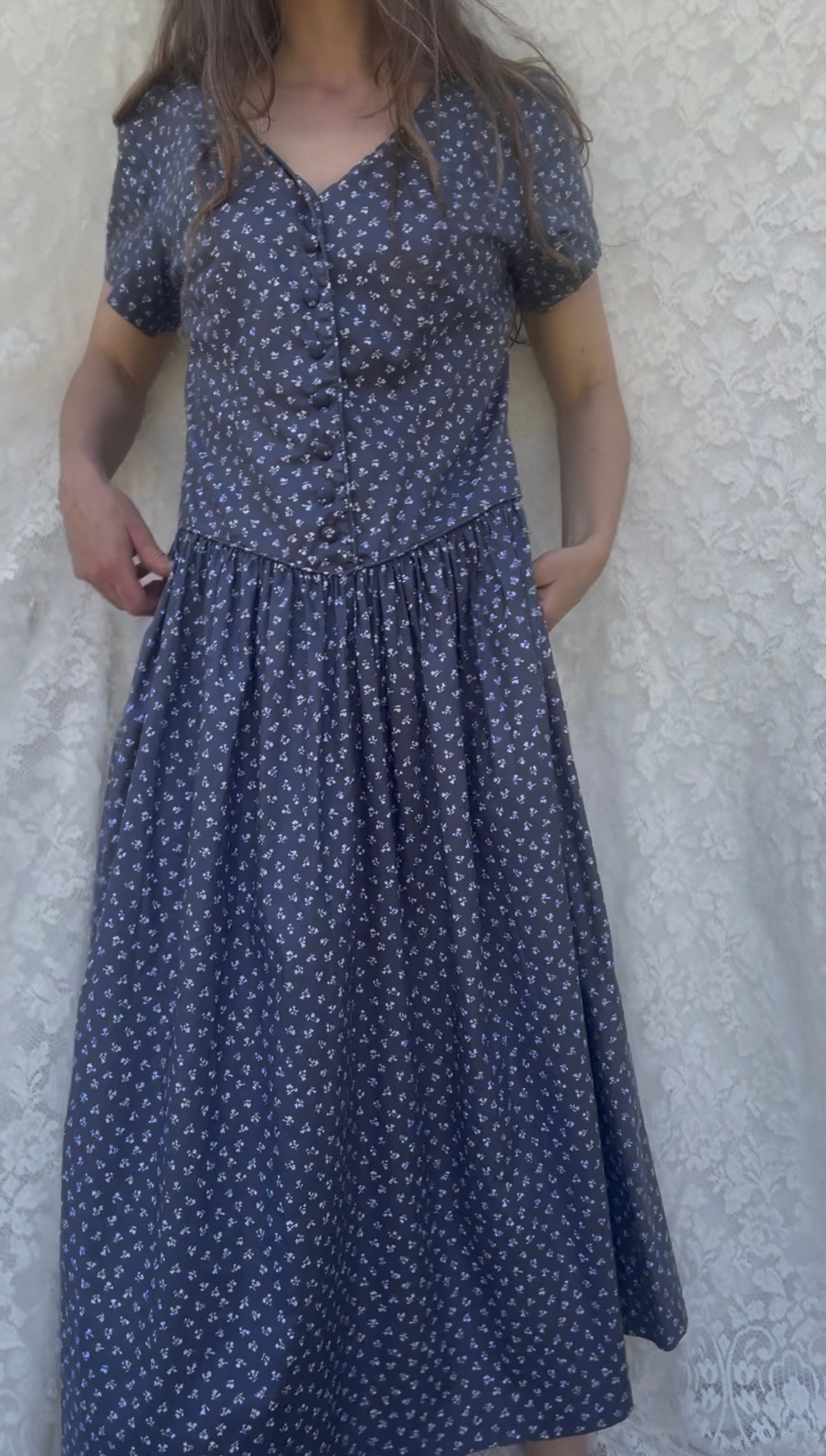 VINTAGE LAURA ASHLEY DRESS SIZE SMALL/10