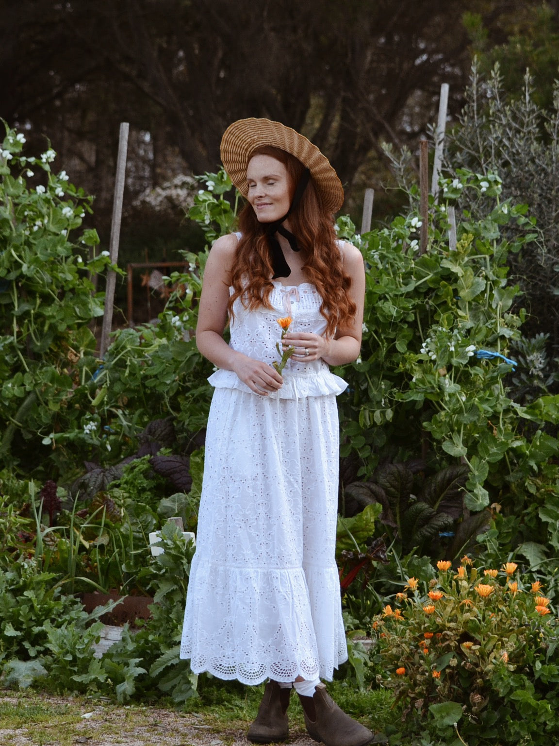 100% RECYCLED COTTON - ETIENNE CAMI WHITE