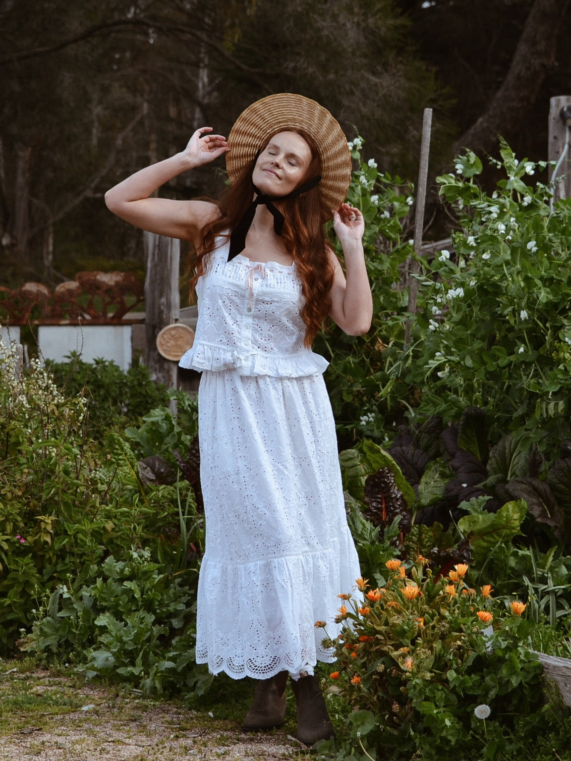 100% RECYCLED COTTON - ETIENNE CAMI WHITE