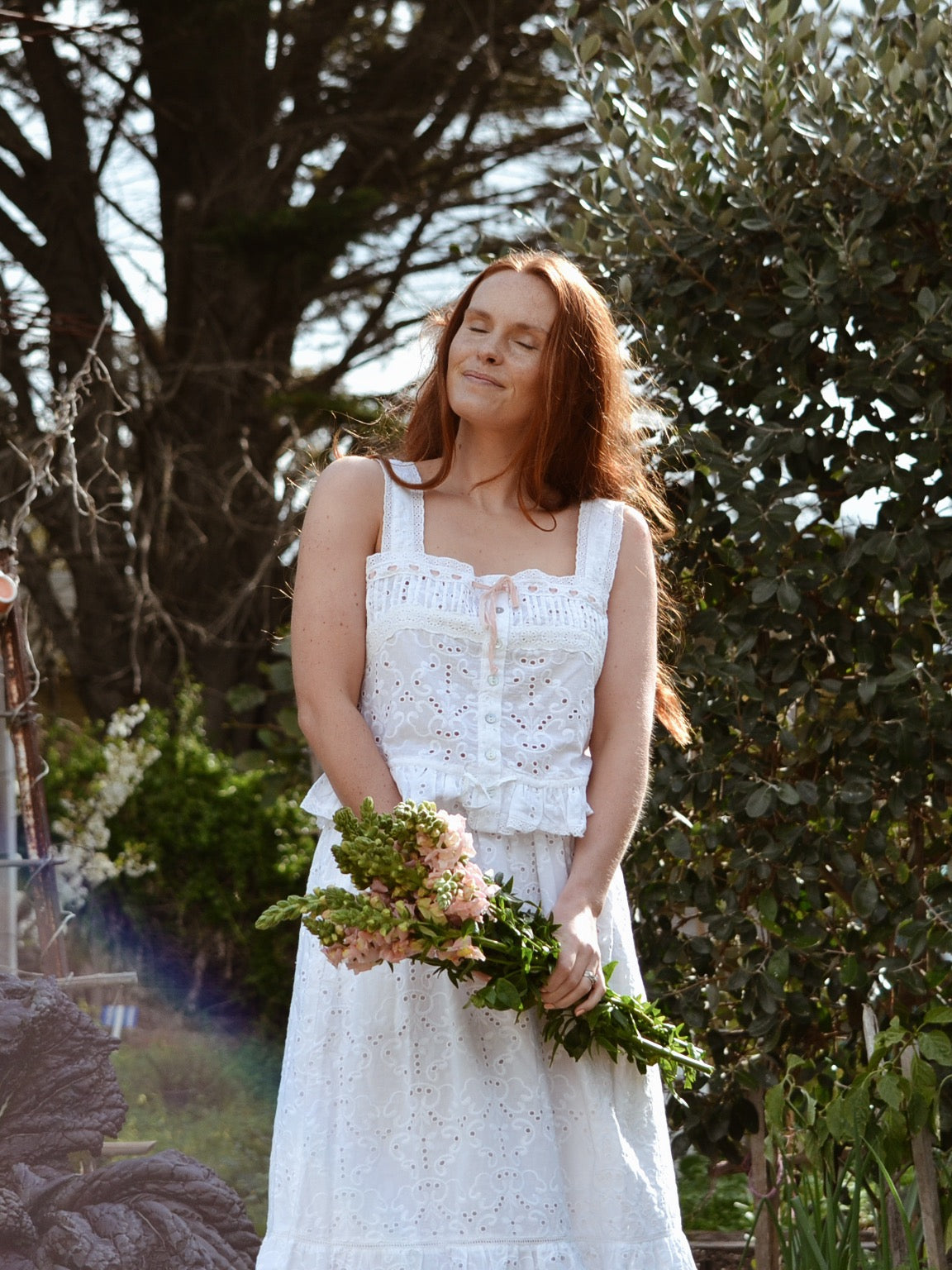 100% RECYCLED COTTON - ETIENNE CAMI WHITE