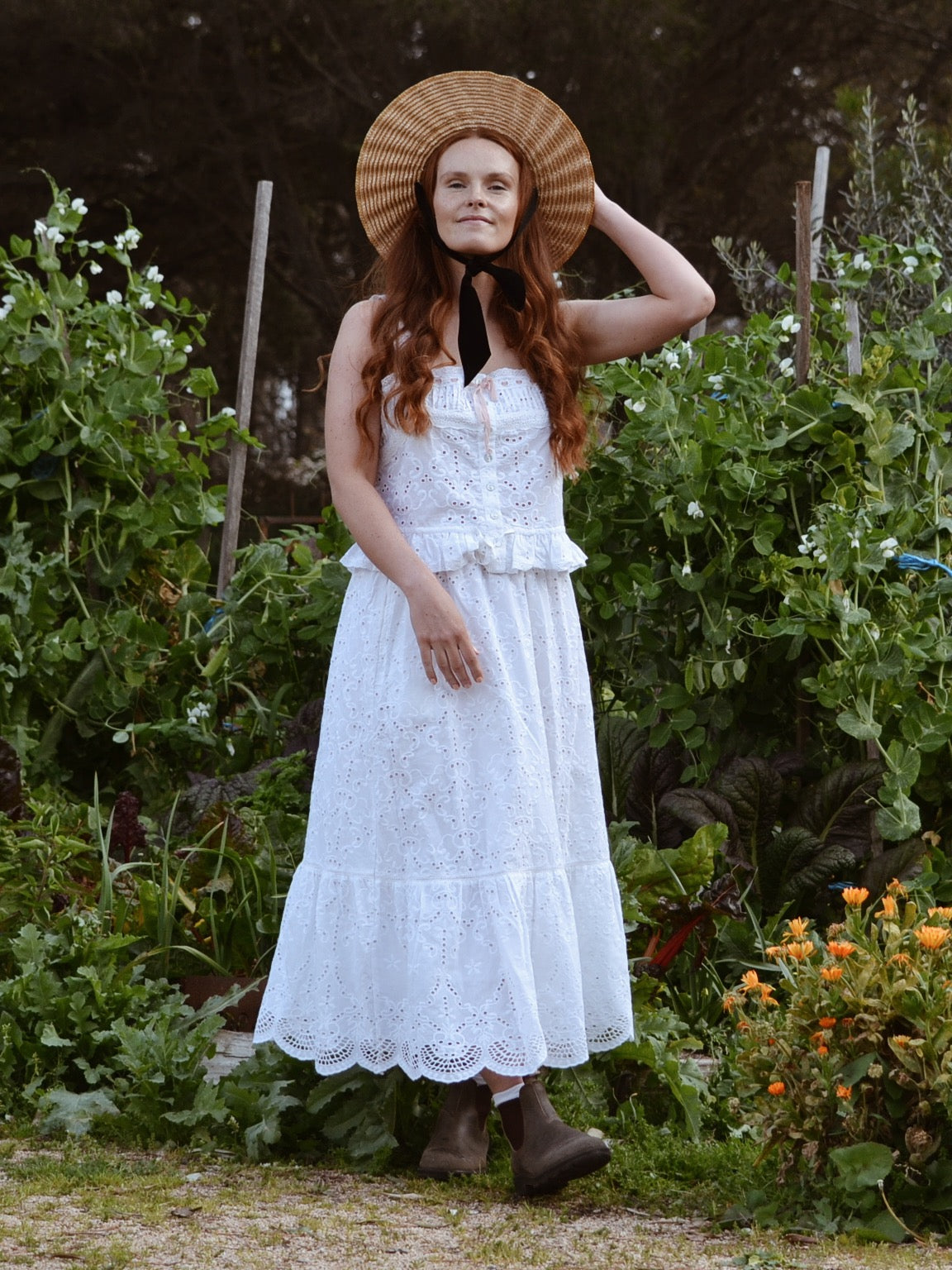 100% RECYCLED COTTON - ETIENNE CAMI WHITE