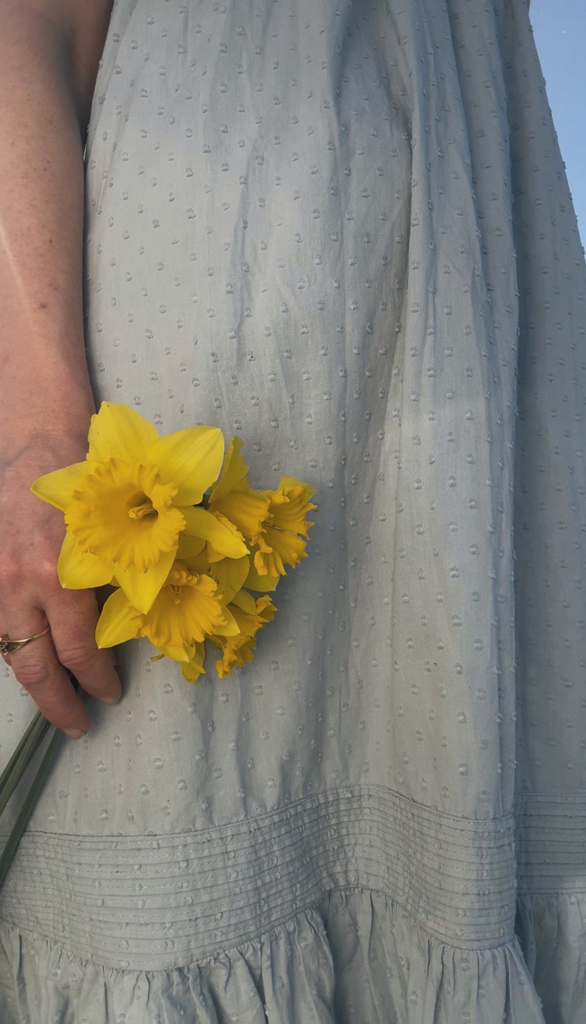 100% RECYCLED COTTON - ALICE DRESS BABY BLUE