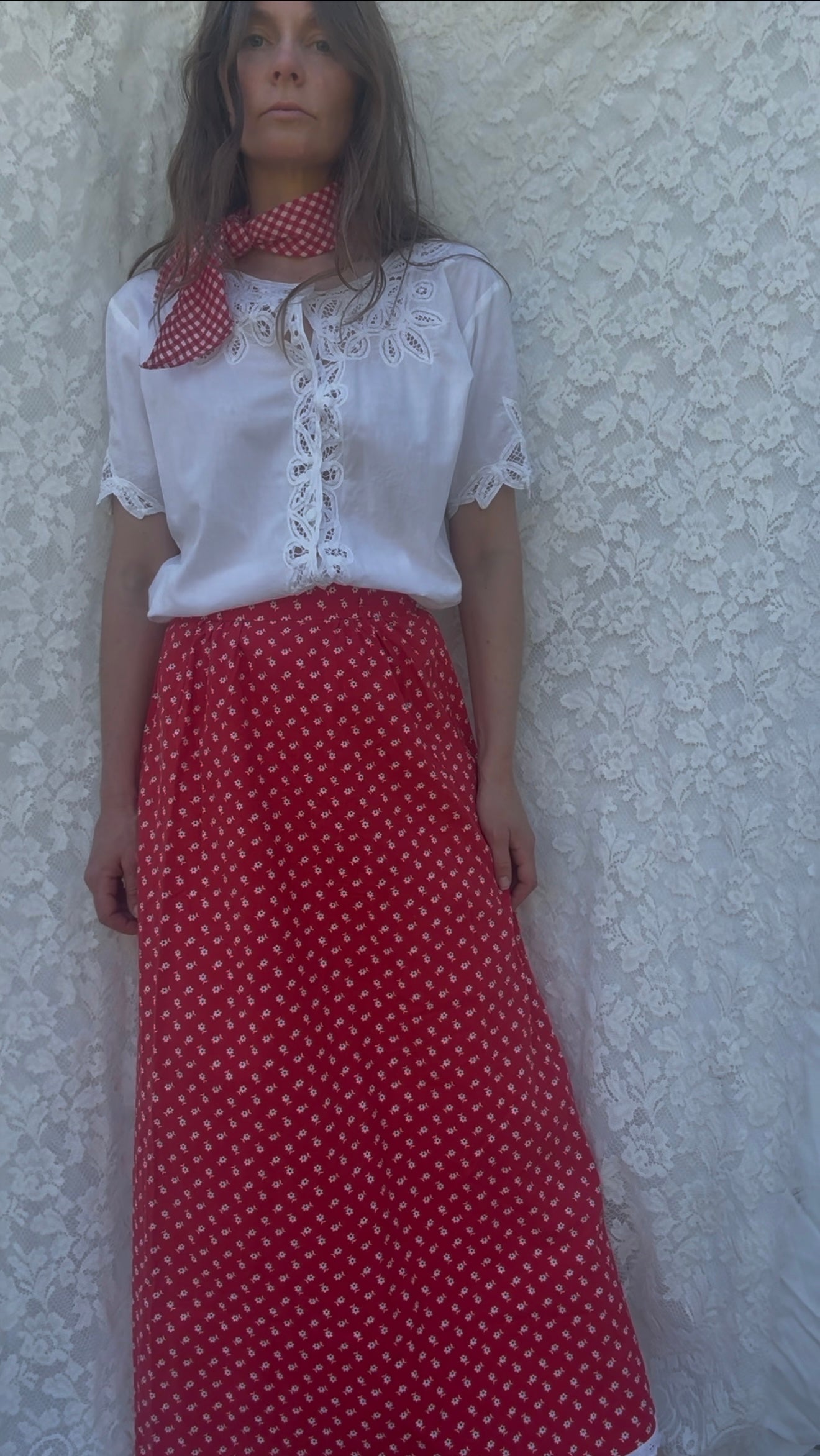 REWORKED - WHITE COTTON BLOUSE 8-12