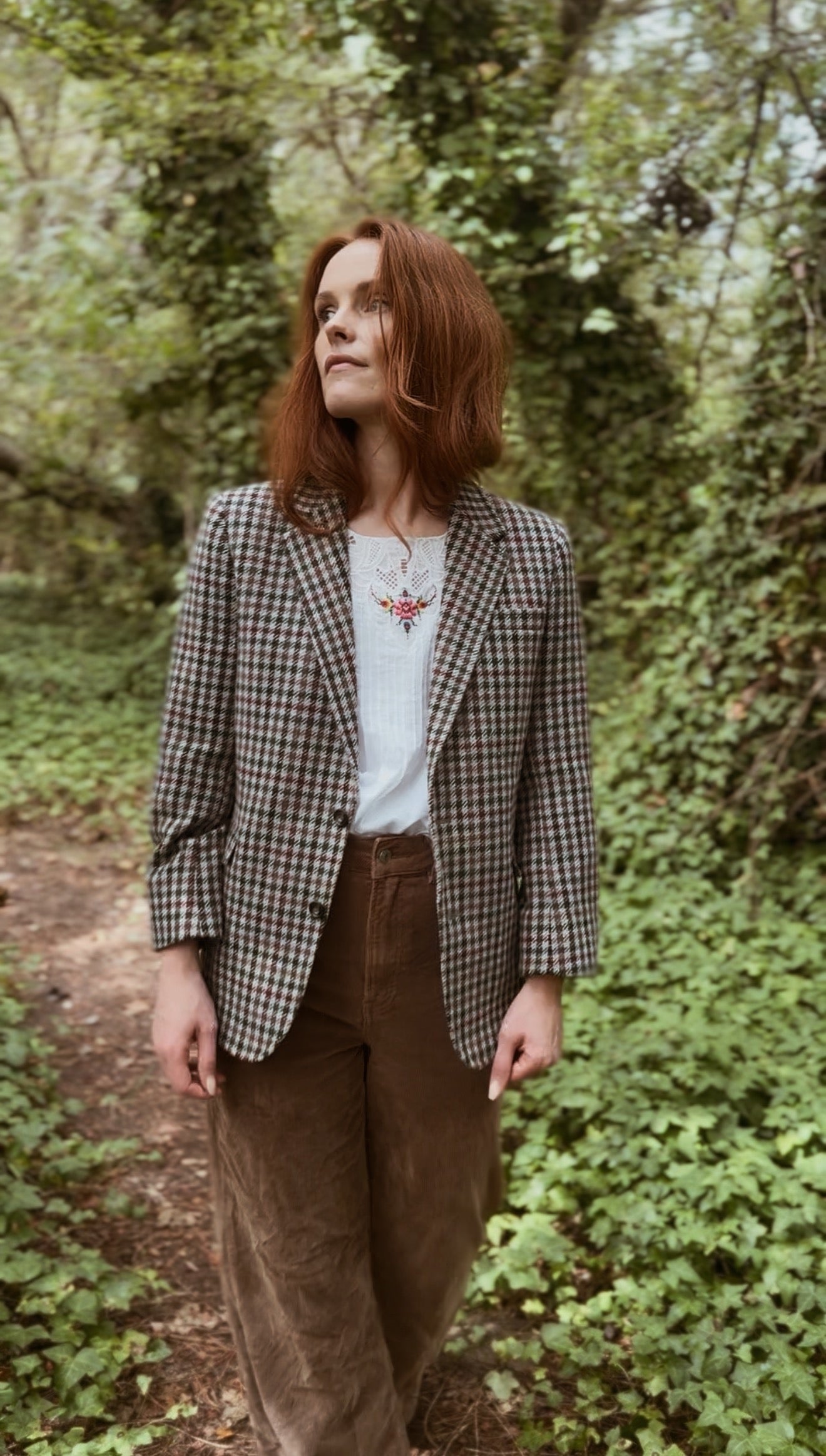 VINTAGE MARMAIR HOUNDSTOOTH WOOL BLAZER XS-S - MADE IN ENGLAND