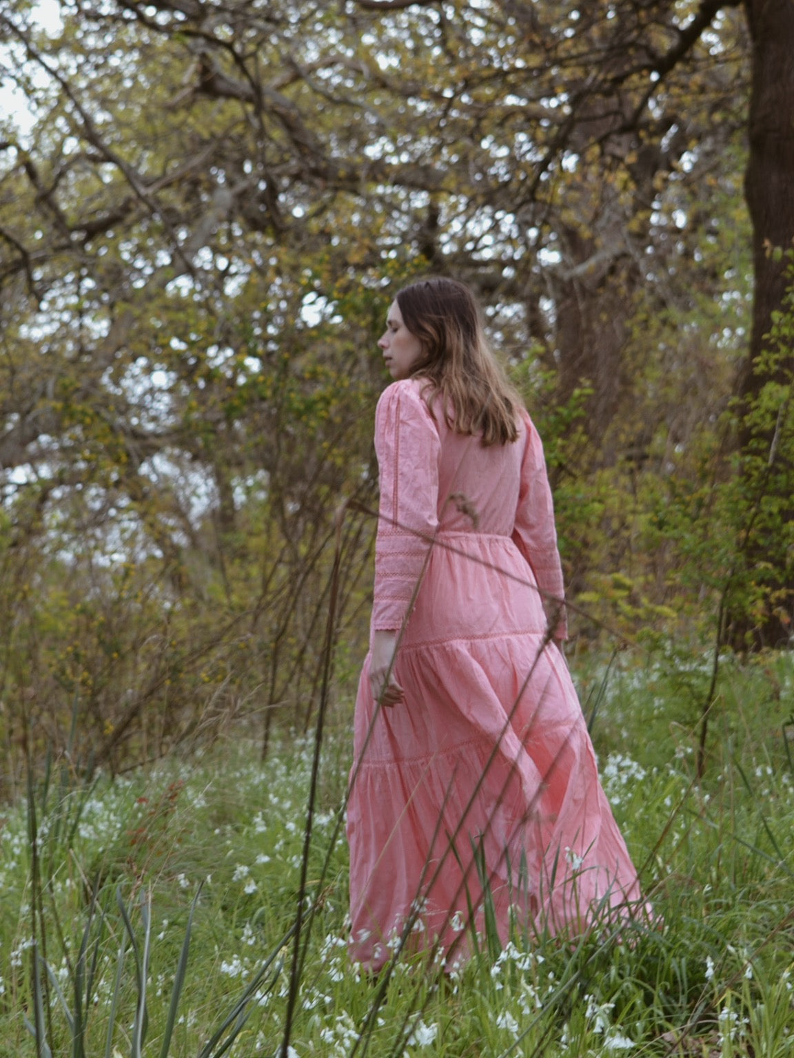 SAINSBURY COTTON LACE DRESS PINK