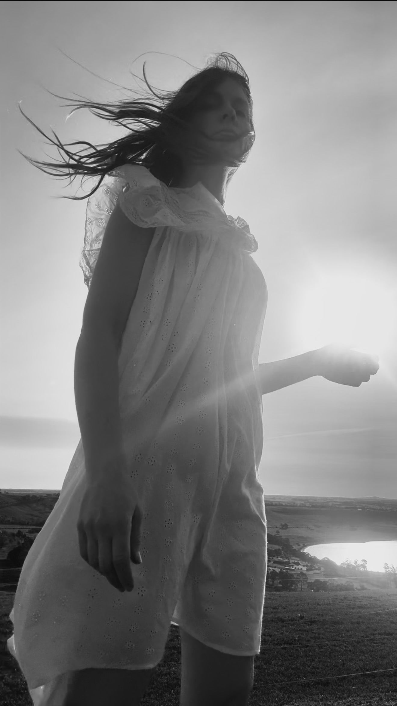 100% RECYCLED COTTON - REVERIE DRESS WHITE SHORT