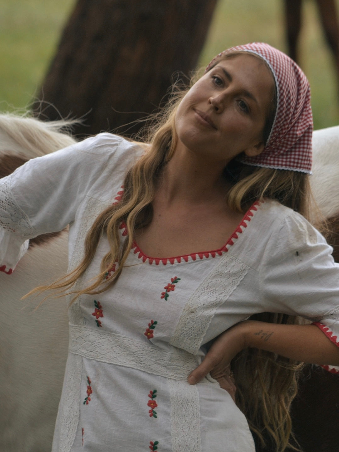 100% COTTON - FOLKLORE EMBROIDERED DRESS