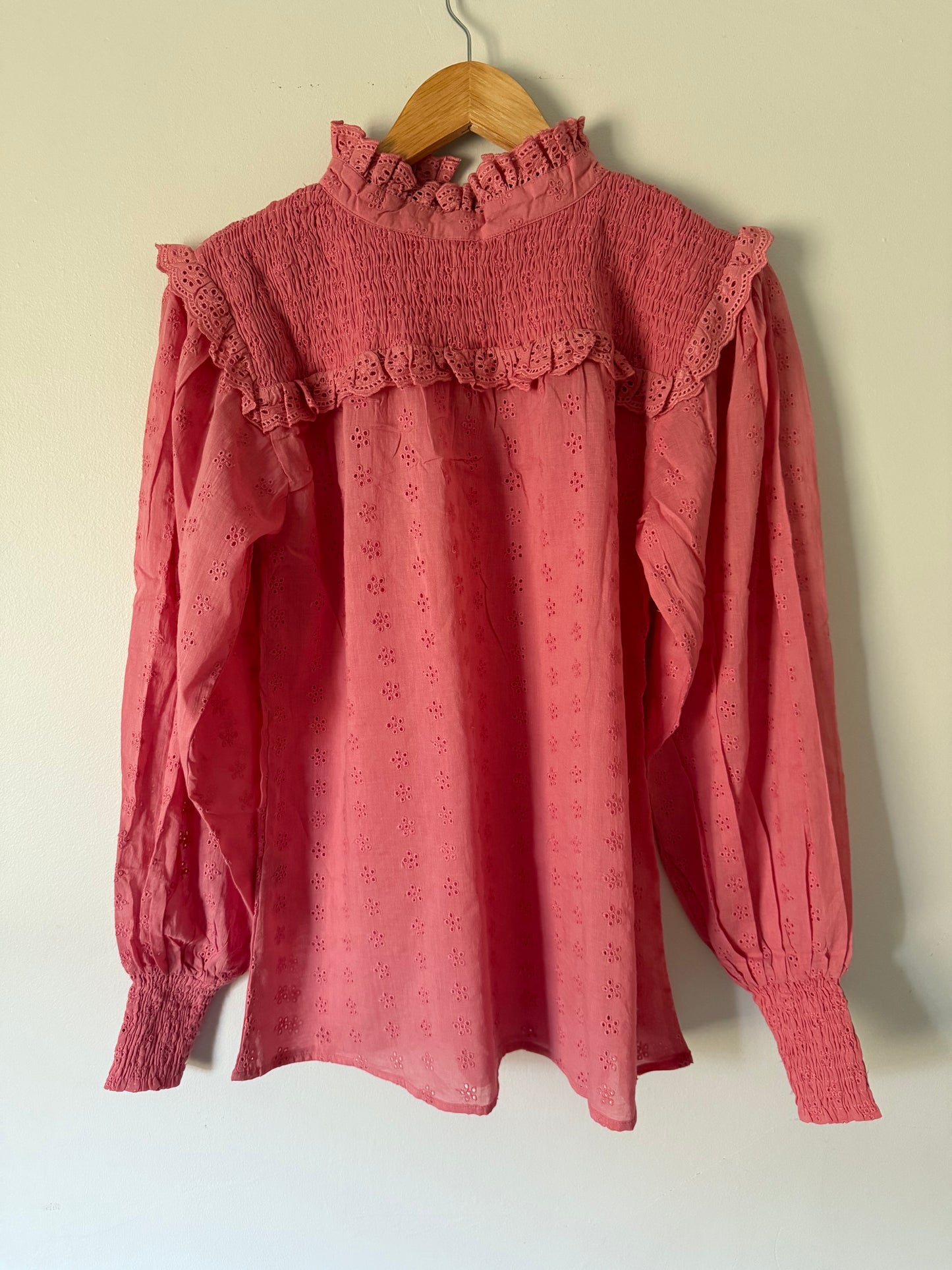 *SECOND - 100% RECYCLED COTTON - BAMBI BLOUSE SALMON PINK