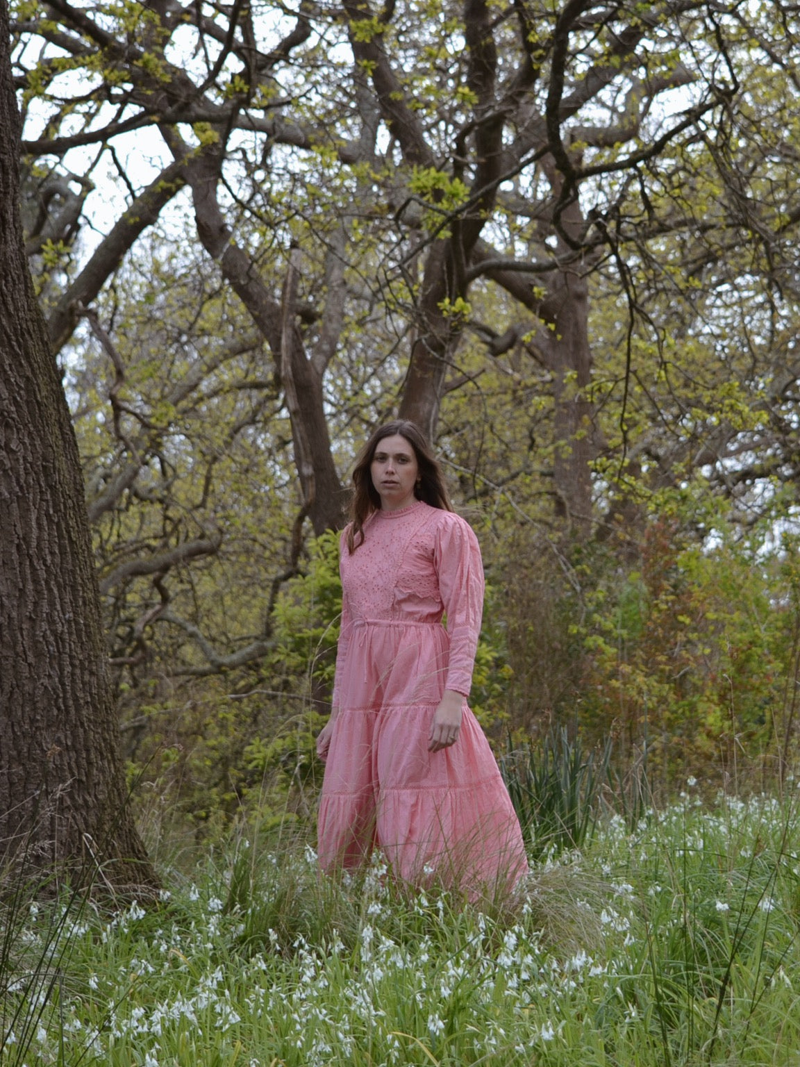 SAINSBURY COTTON LACE DRESS PINK