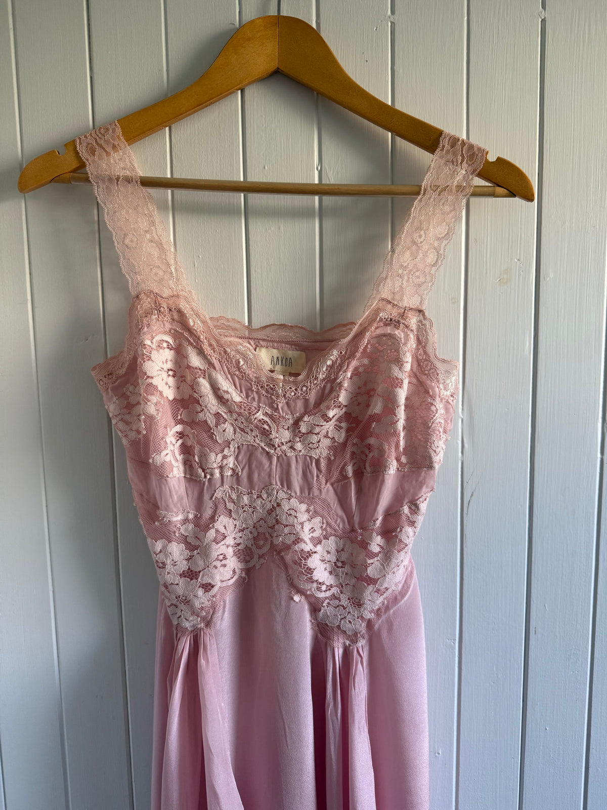 PRELOVED - AURORA SILK & LACE DRESS PINK XXS