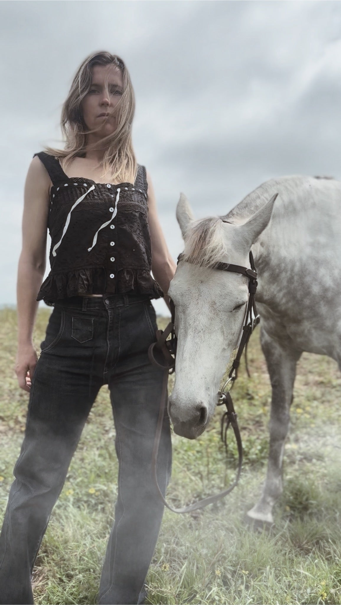 100% RECYCLED COTTON - ETIENNE CAMI WHITE