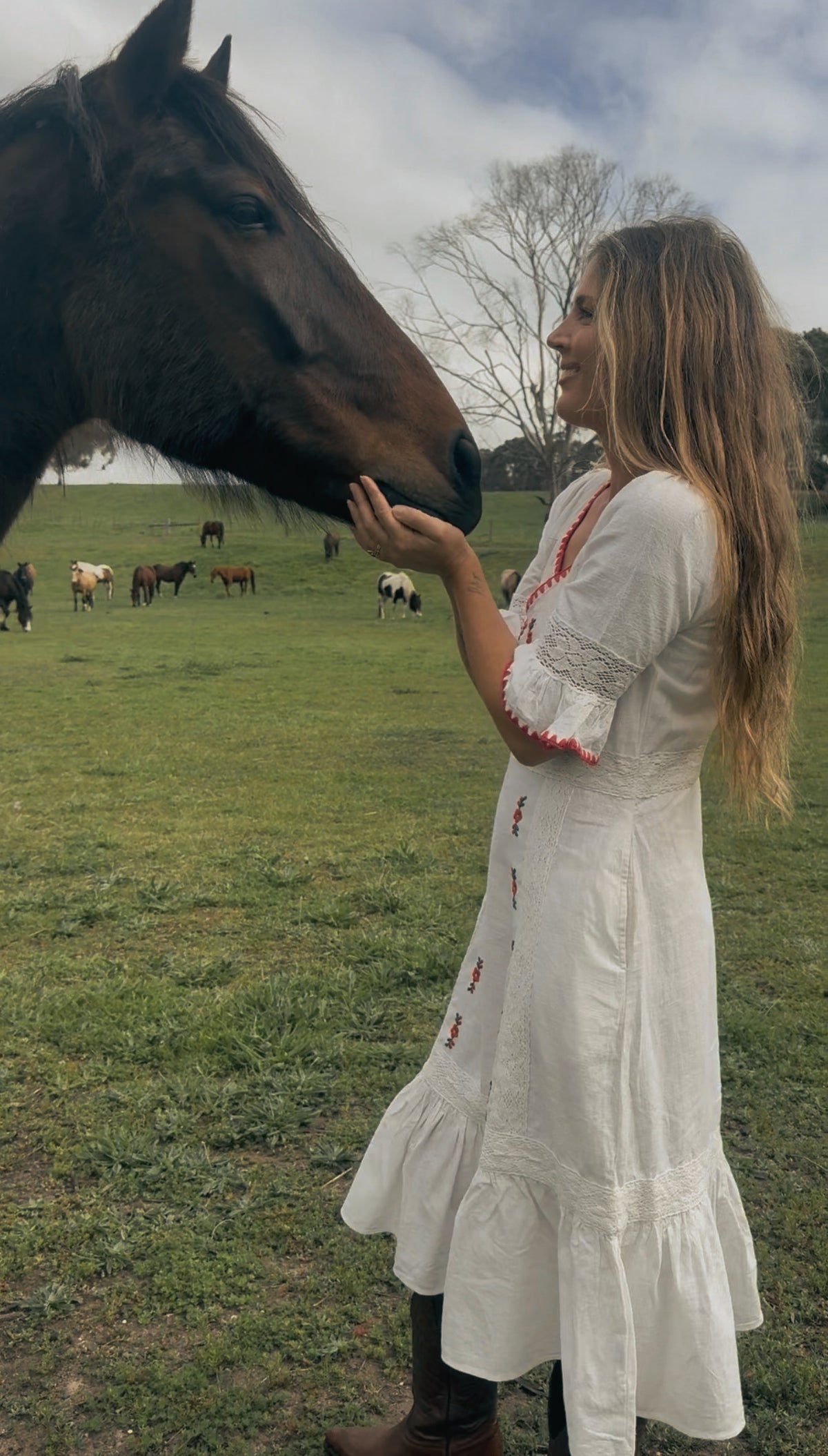 100% COTTON - FOLKLORE EMBROIDERED DRESS