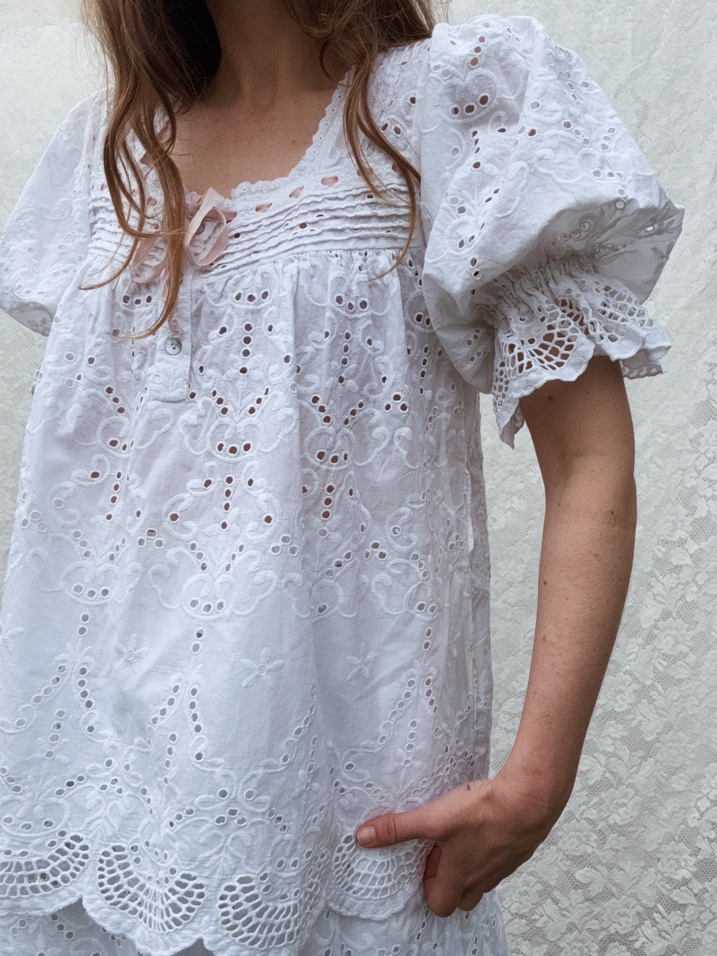 100% RECYCLED COTTON - MORNING SONG BLOUSE WHITE