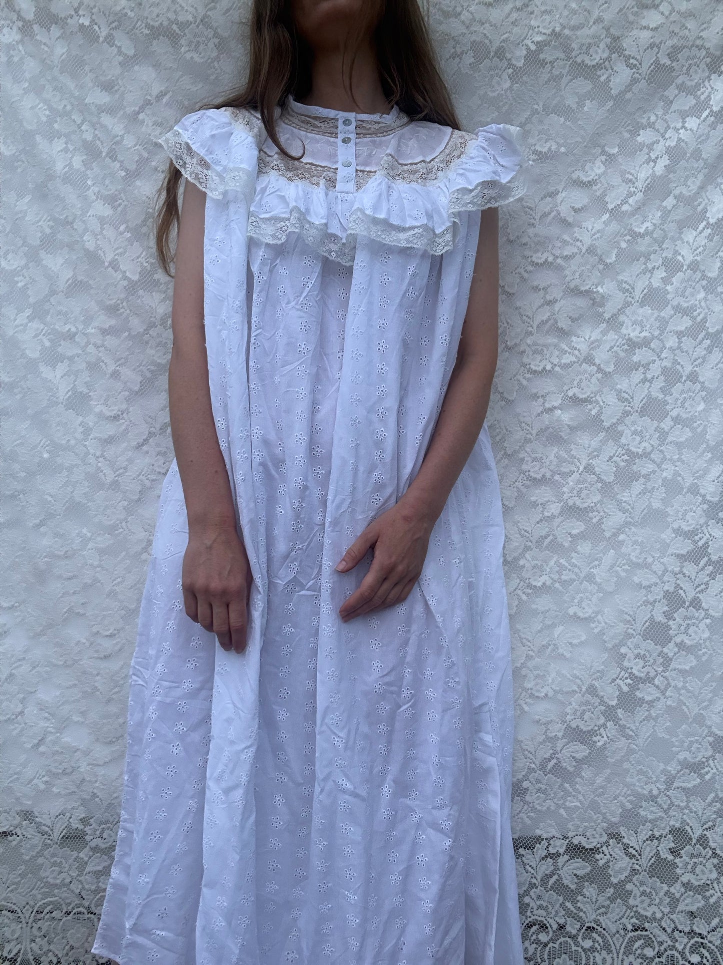 SMALL RESTOCK - 100% RECYCLED COTTON - REVERIE DRESS WHITE
