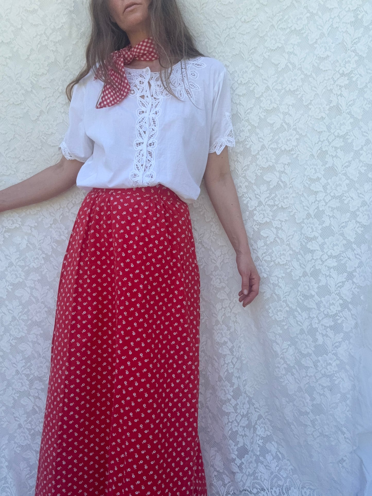 REWORKED - WHITE COTTON BLOUSE 8-12