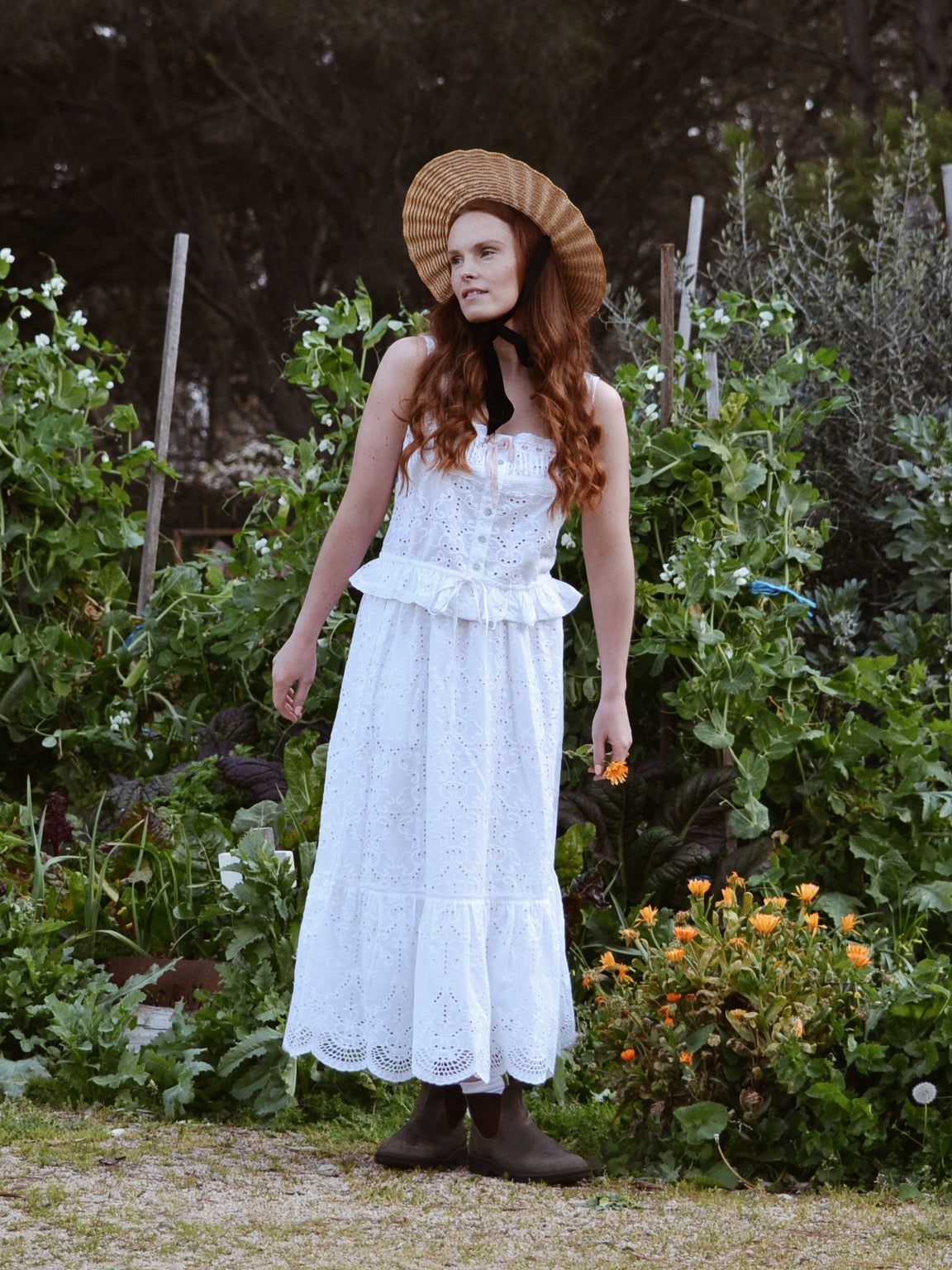 100% RECYCLED COTTON - ETIENNE CAMI WHITE