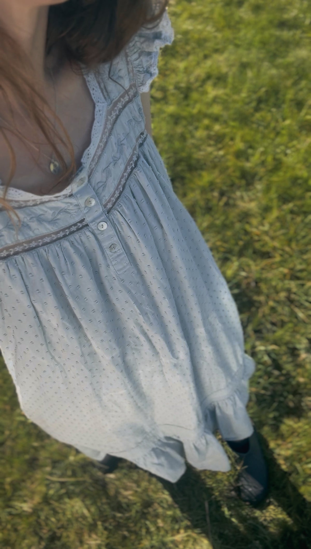 100% RECYCLED COTTON - ALICE DRESS BABY BLUE