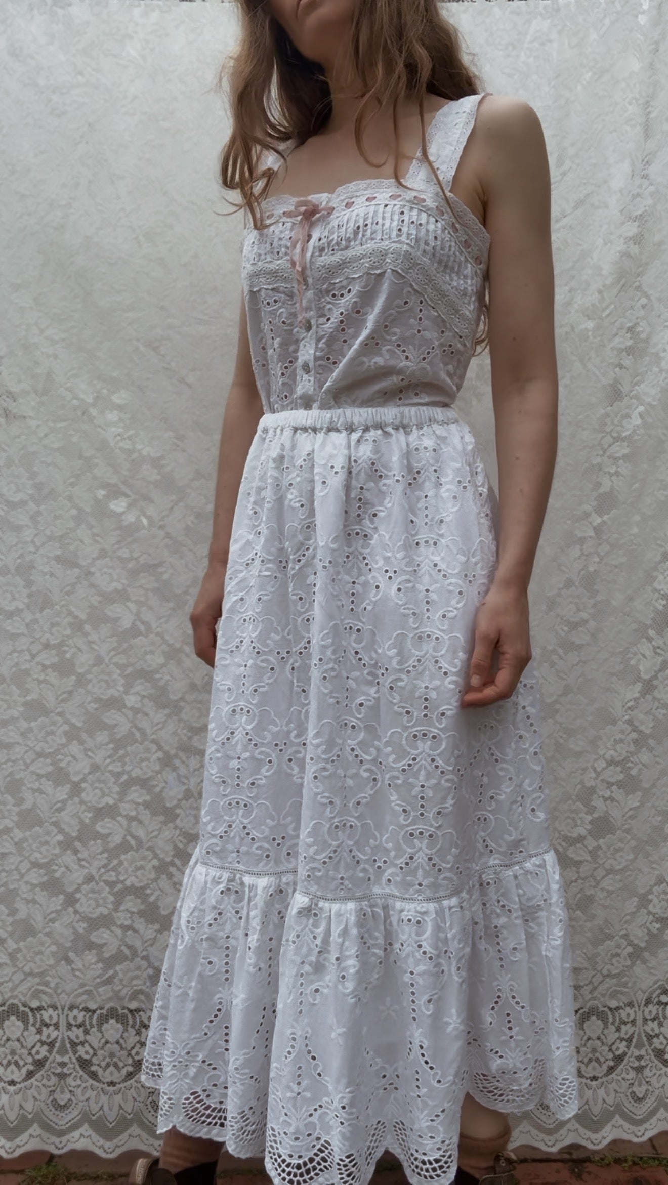 100% RECYCLED COTTON - ETIENNE CAMI WHITE