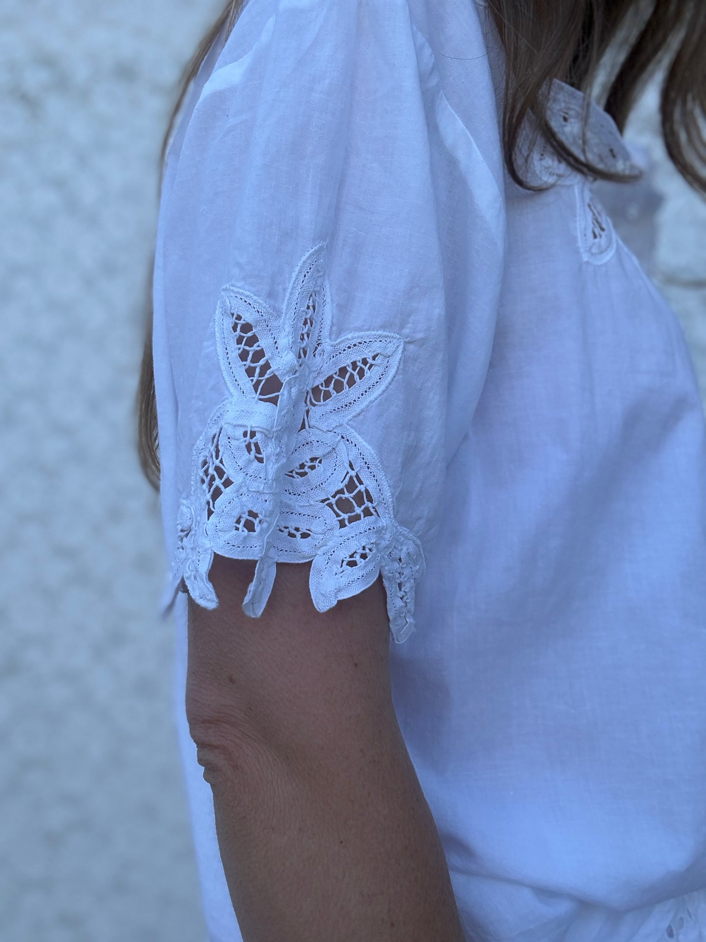 REWORKED - WHITE COTTON BLOUSE 8-12