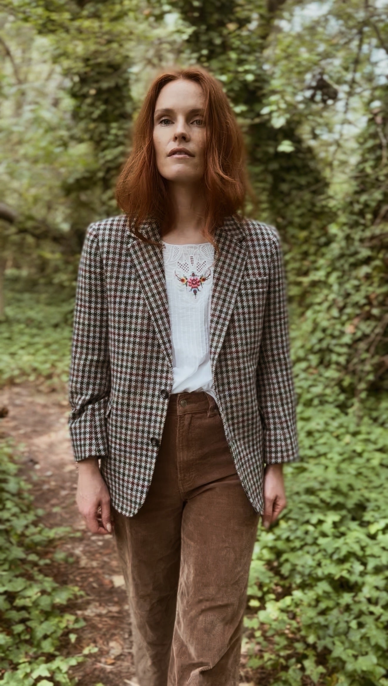 VINTAGE MARMAIR HOUNDSTOOTH WOOL BLAZER XS-S - MADE IN ENGLAND