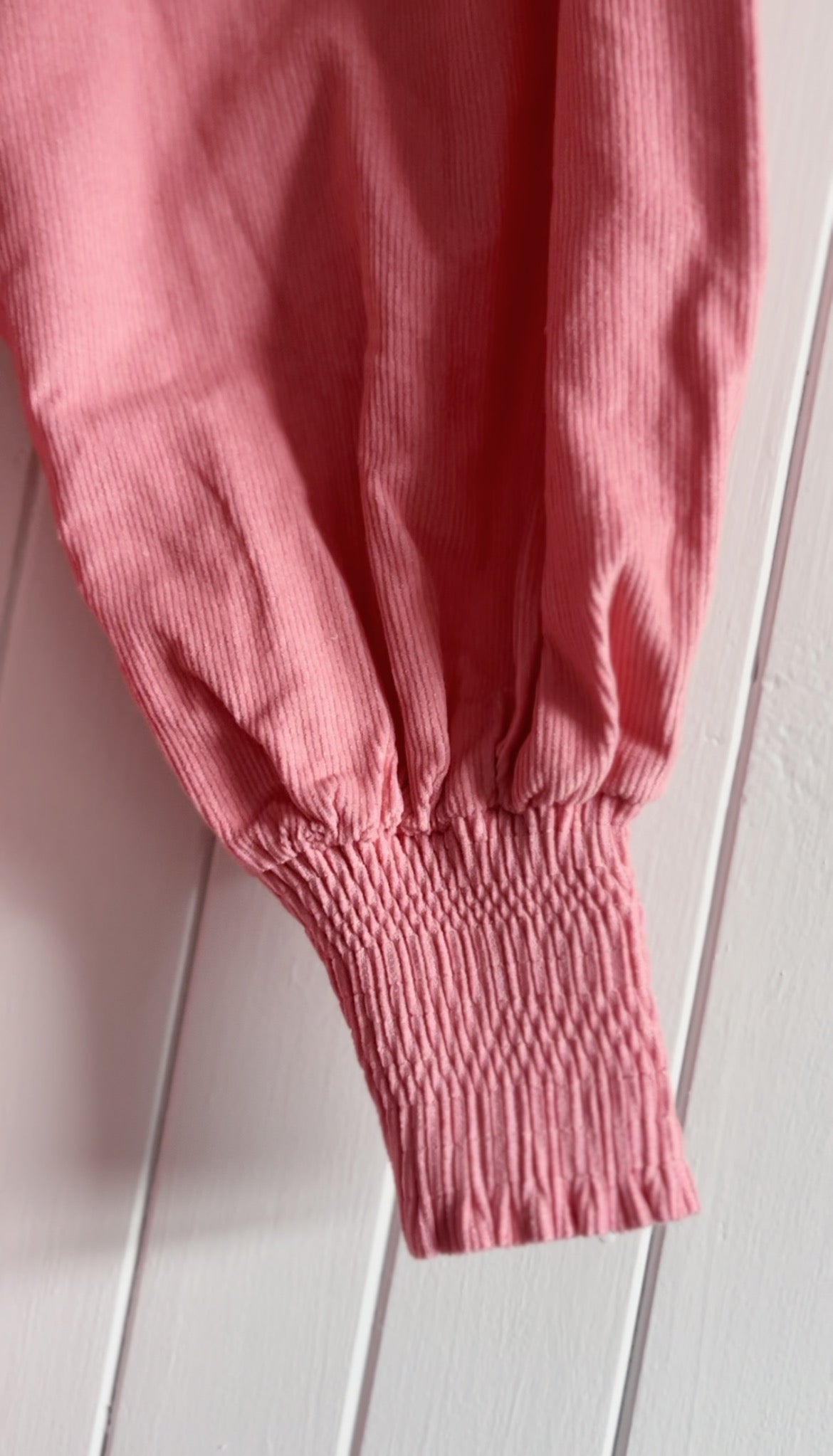 100% COTTON CORDUROY - CLOTHILDE DRESS CERISE PINK