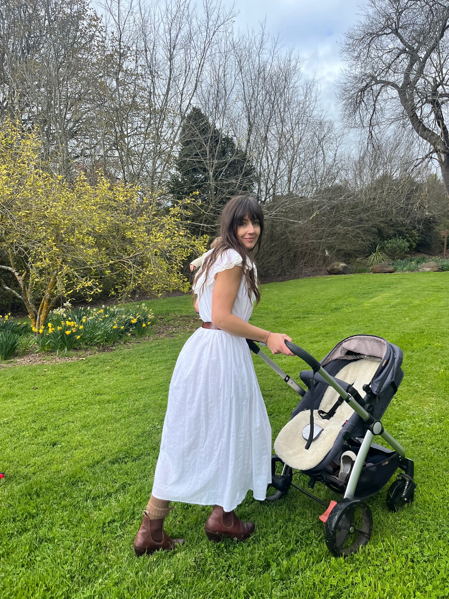 SMALL RESTOCK - 100% RECYCLED COTTON - REVERIE DRESS WHITE