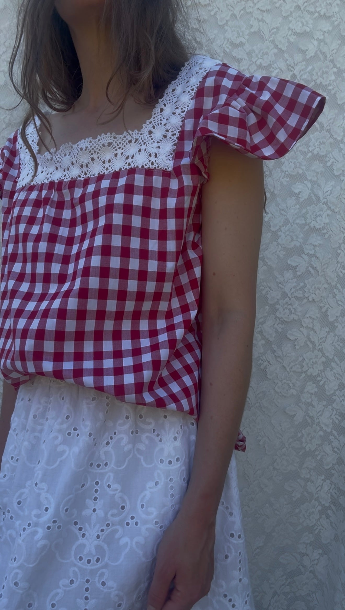 ONE OF A KIND - CROCHET NECK BLOUSE 10-12