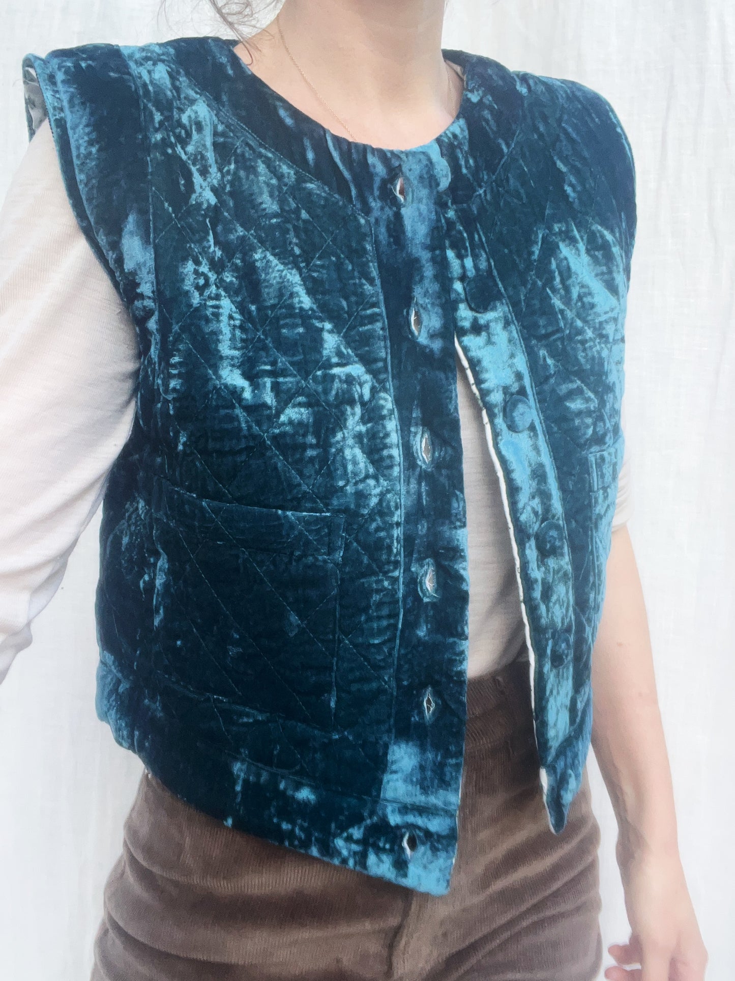 PEMBROKE CROP REVERSIBLE QUILTED JACKET/VEST