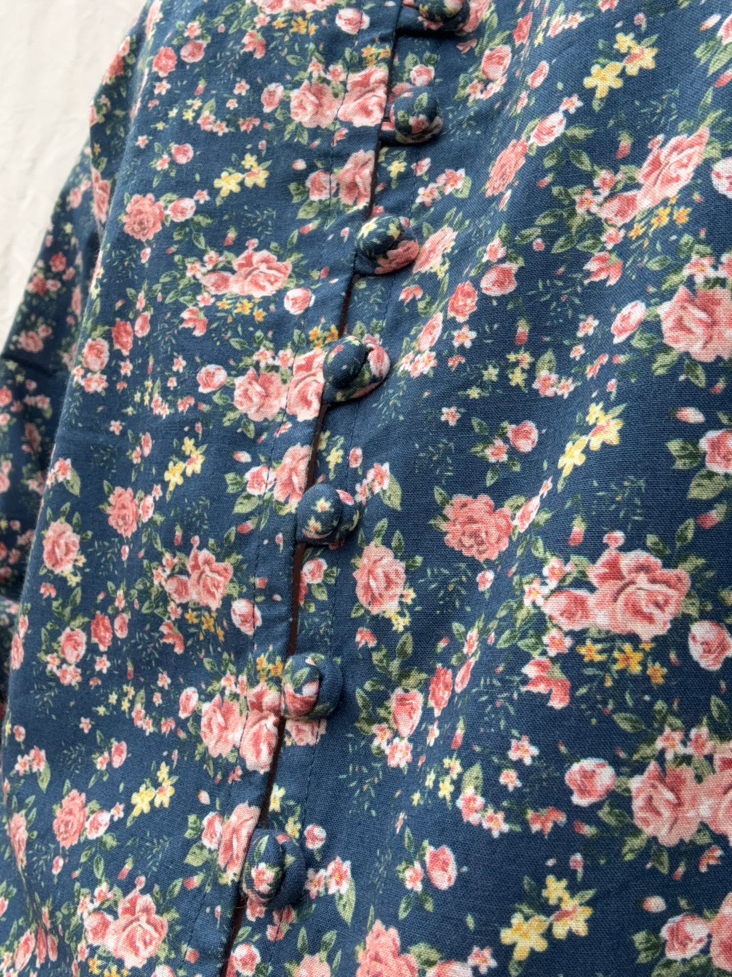 100% RECYCLED COTTON - CLOTHILDE BLOUSE NAVY FLORAL