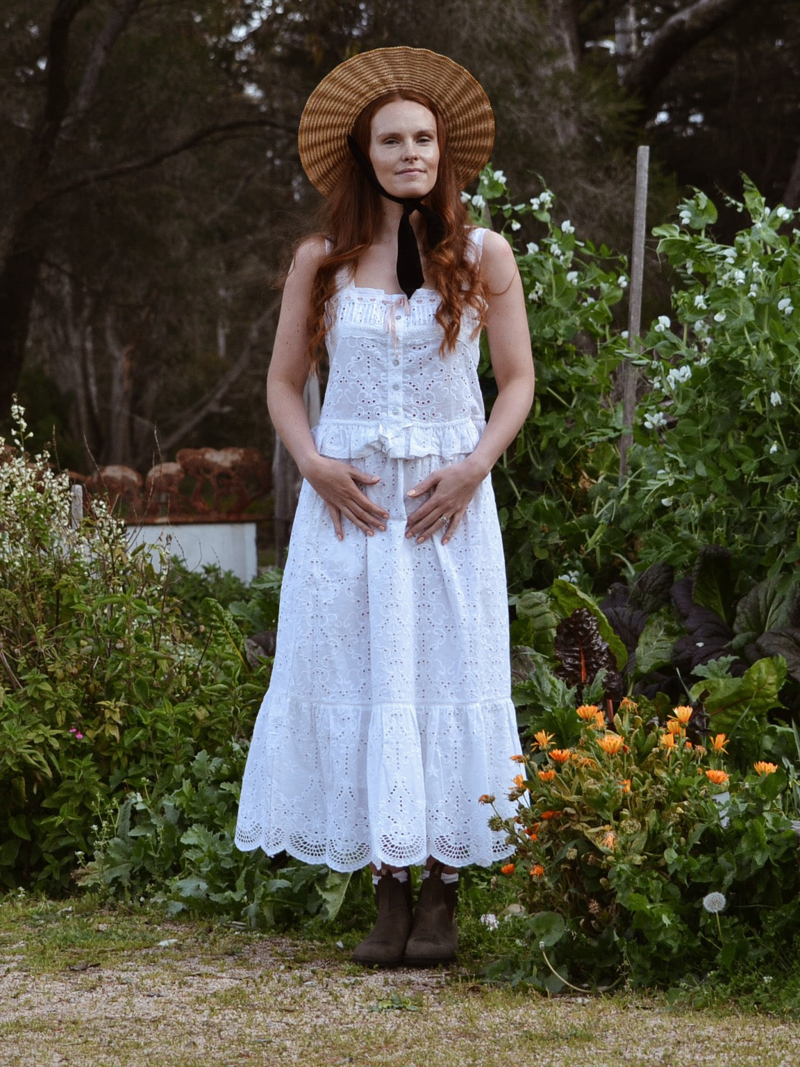 100% RECYCLED COTTON - ETIENNE CAMI WHITE