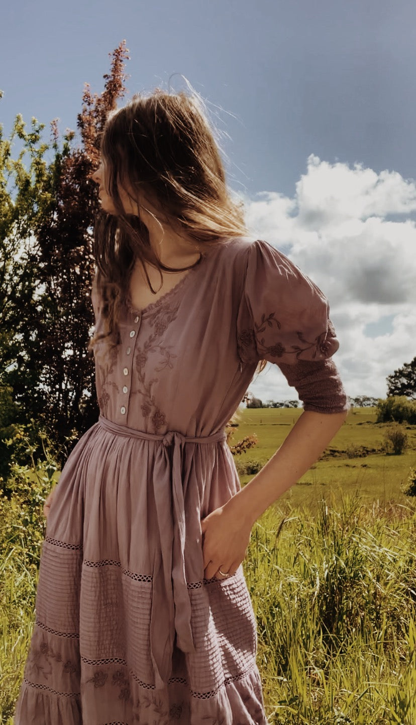 AUGUSTINE MAXI DRESS DUSTY LAVENDER