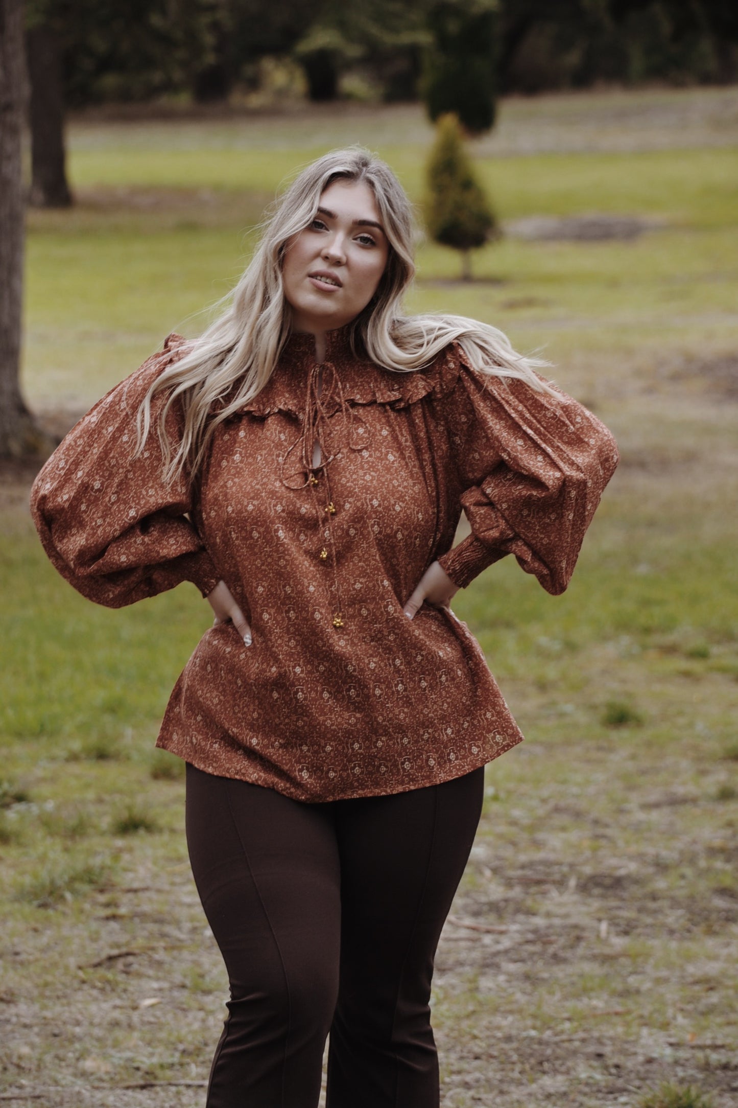 BAMBI BLOUSE ANTIQUE RUST