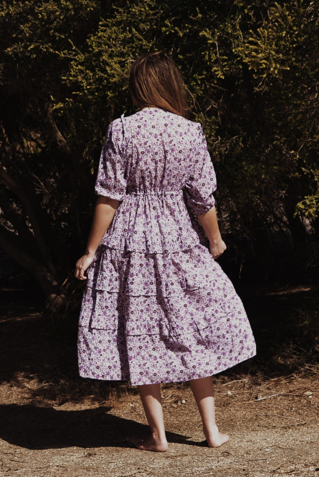 THEA PURPLE FLORAL DRESS